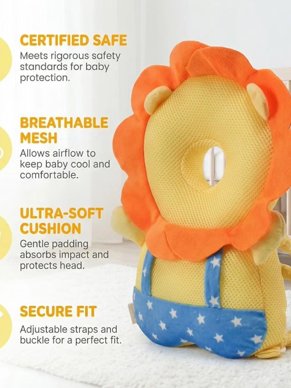 Baby Head Protector Backpack Lion